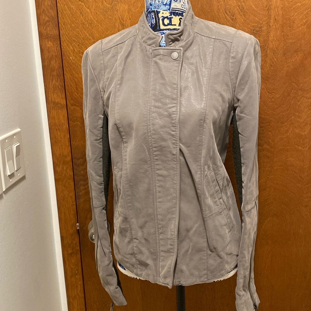 Free people vegan leather knit rib insert size.  12, that is like a medium NWOT